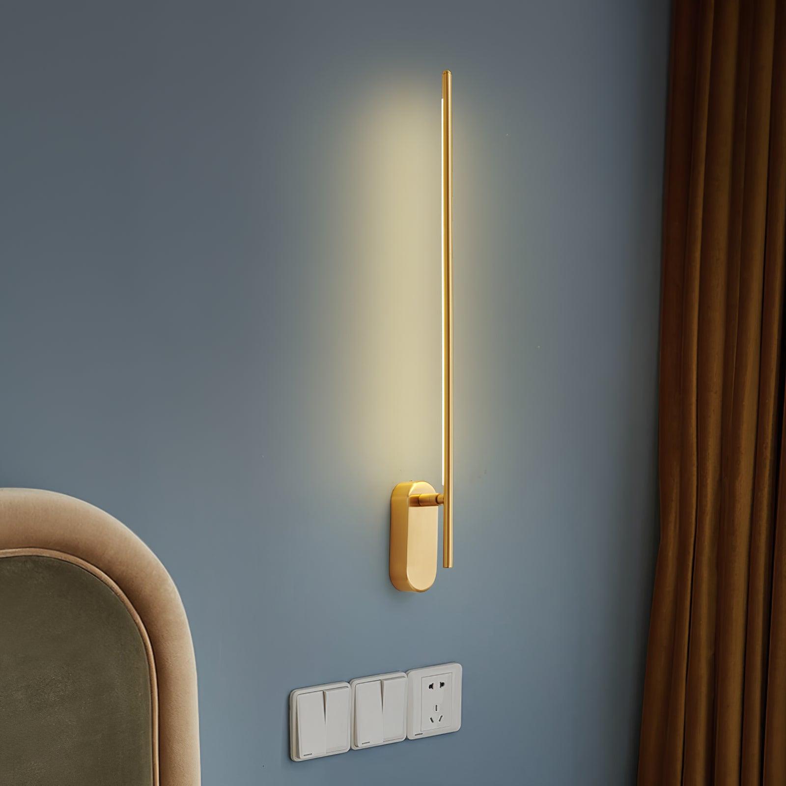 Aplique de Pared de Metal en Forma de Stick con Luz LED Integrada – Diseño Minimalista 8