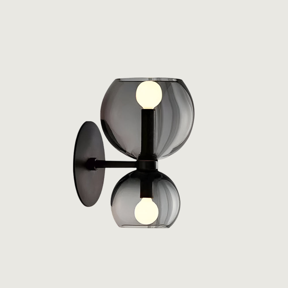 Aplique de Pared de Vidrio con 2 Cabezas para Dormitorio – Lámpara Moderna y Elegante 8