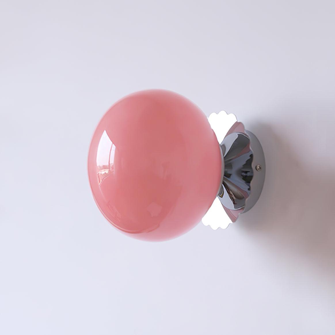 Apliques de Pared Modernos de Metal con Difusor de Vidrio Rosa – Lámpara Elegante 10