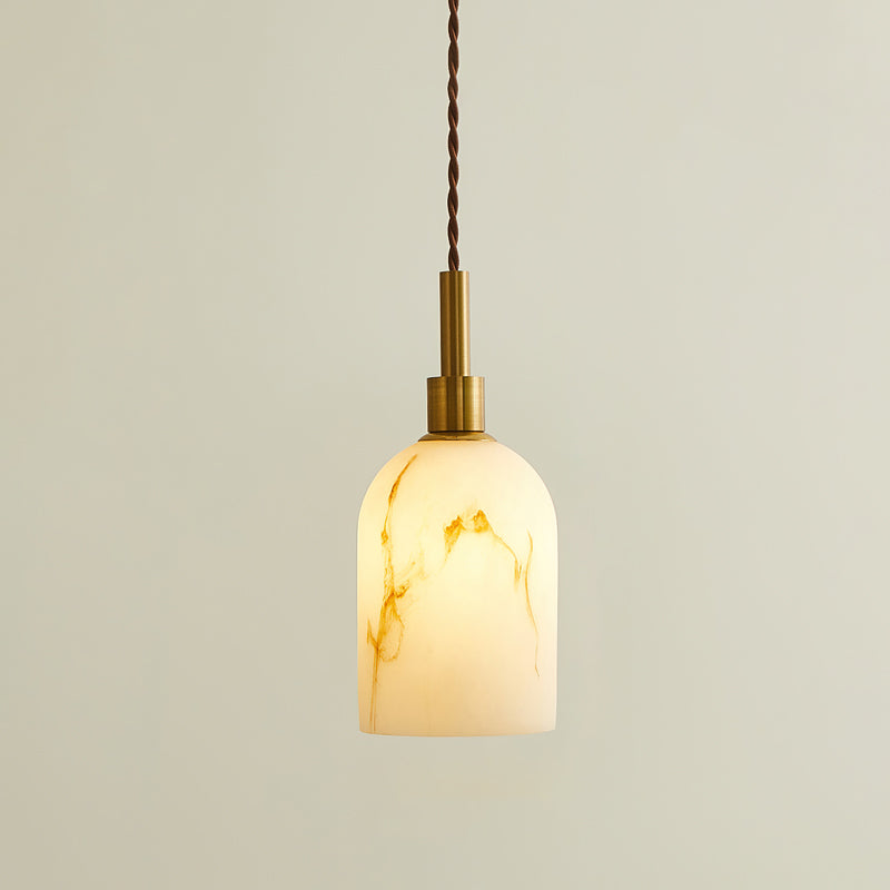 Lámpara colgante de mármol Tallea – Ø 10 × 23 cm 1 luz
