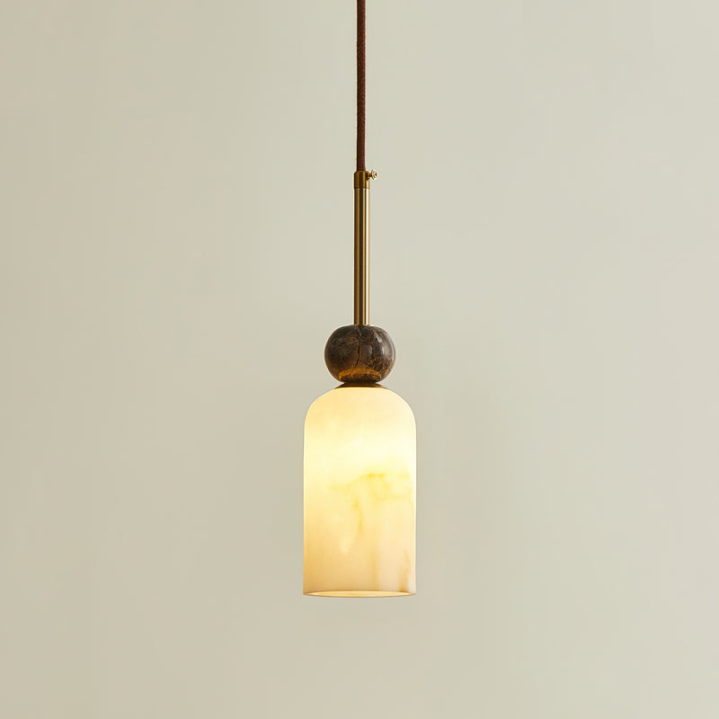 Lámpara colgante de mármol Tallea – Ø 8 × 20 cm 1 luz