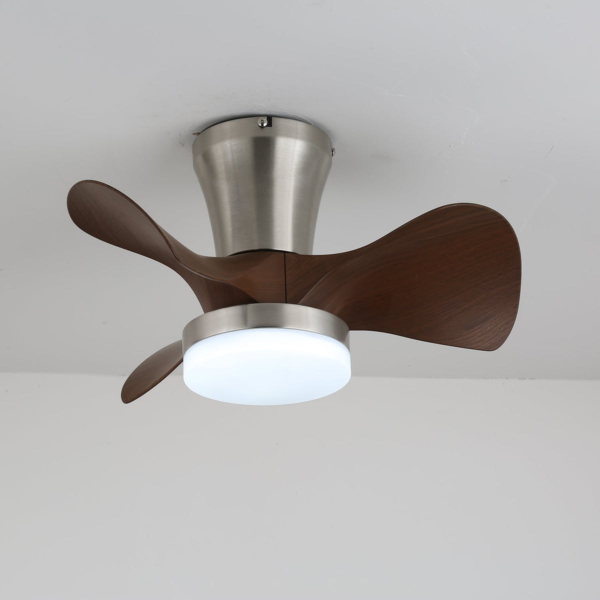 Ventilador de techo con luz Melvento – pantalla de disco plano