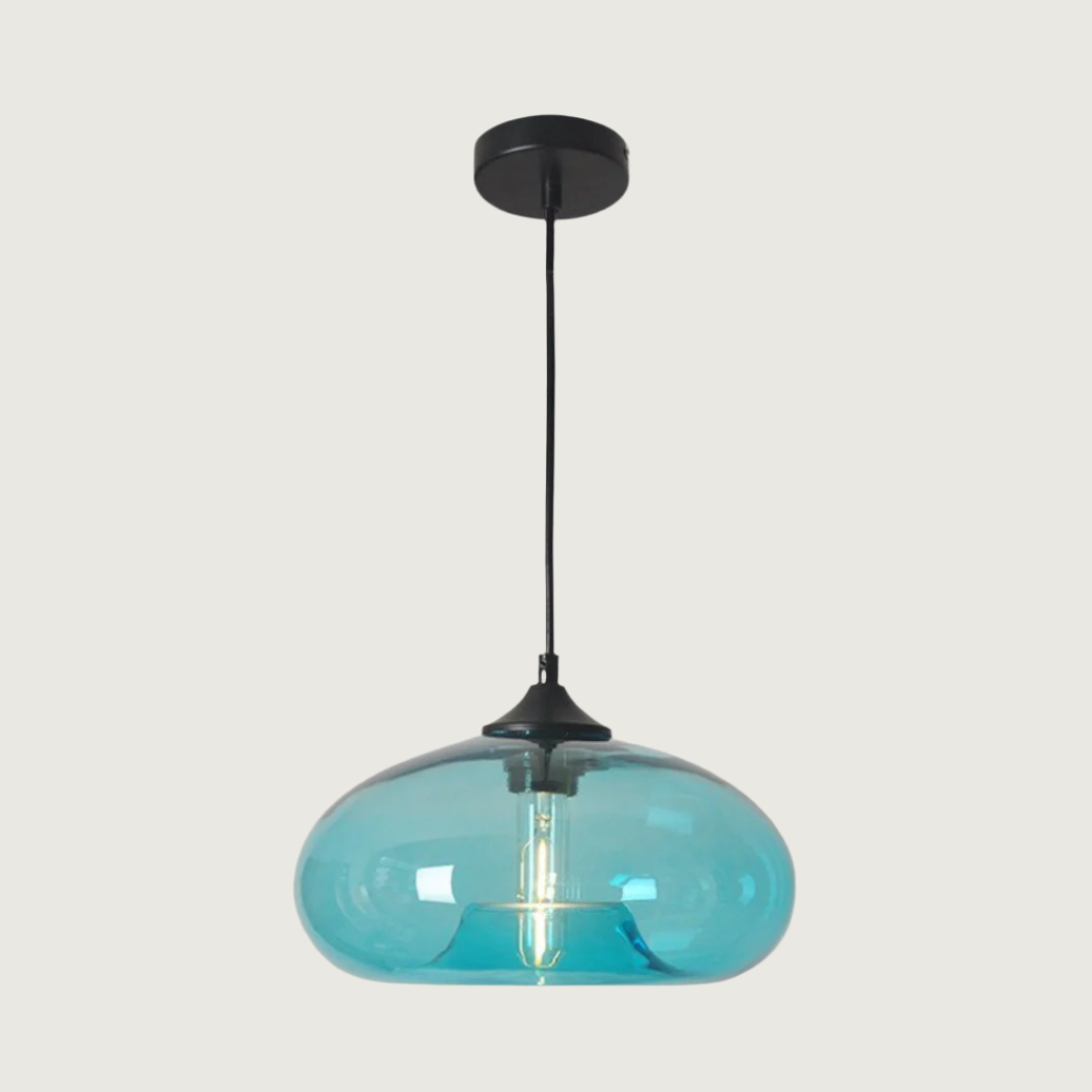 Olria - Lámpara Colgante de Vidrio Colorido para Comedor – Diseño Único y Artístico