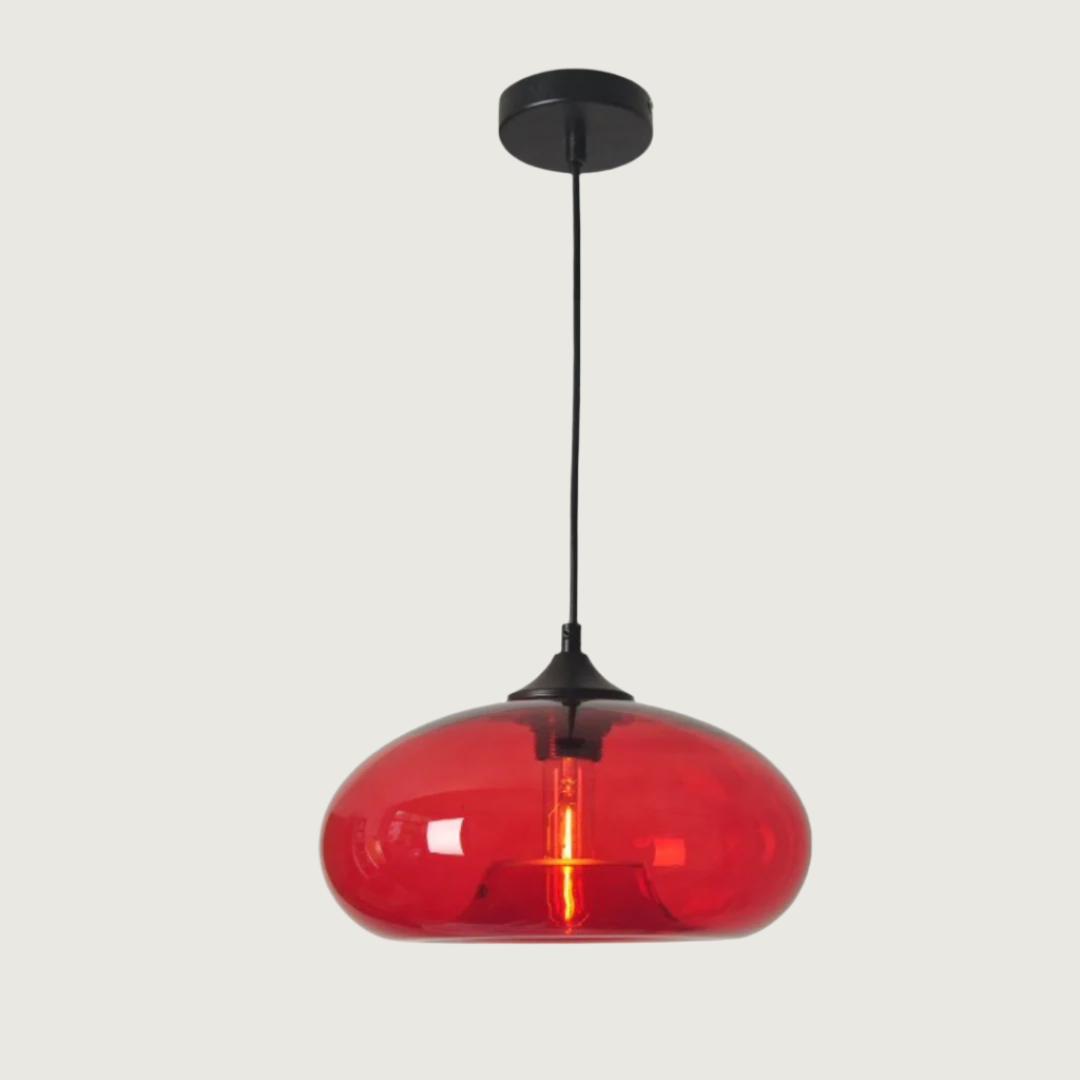 Olria - Lámpara Colgante de Vidrio Colorido para Comedor – Diseño Único y Artístico