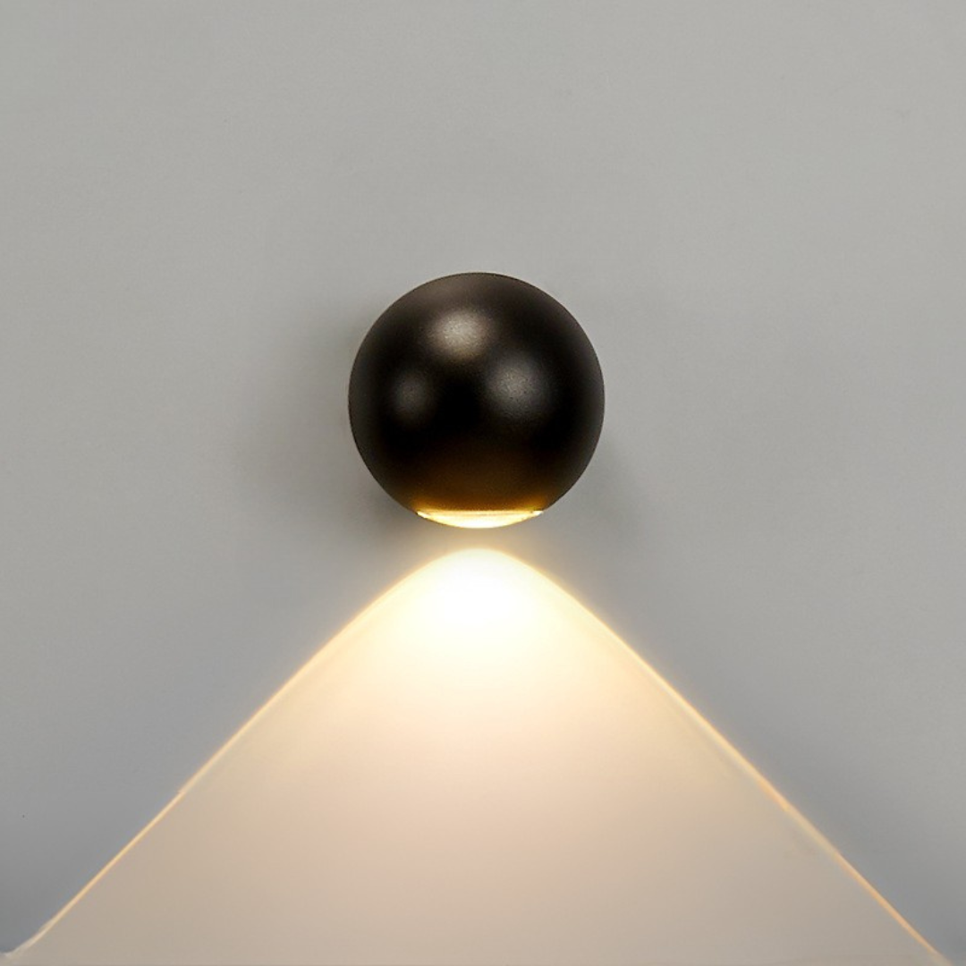 Sareni - Lámpara de Pared de Aluminio LED en Forma de Bola - Aplique Pared Moderno IP65 para Interiores y Exteriores
