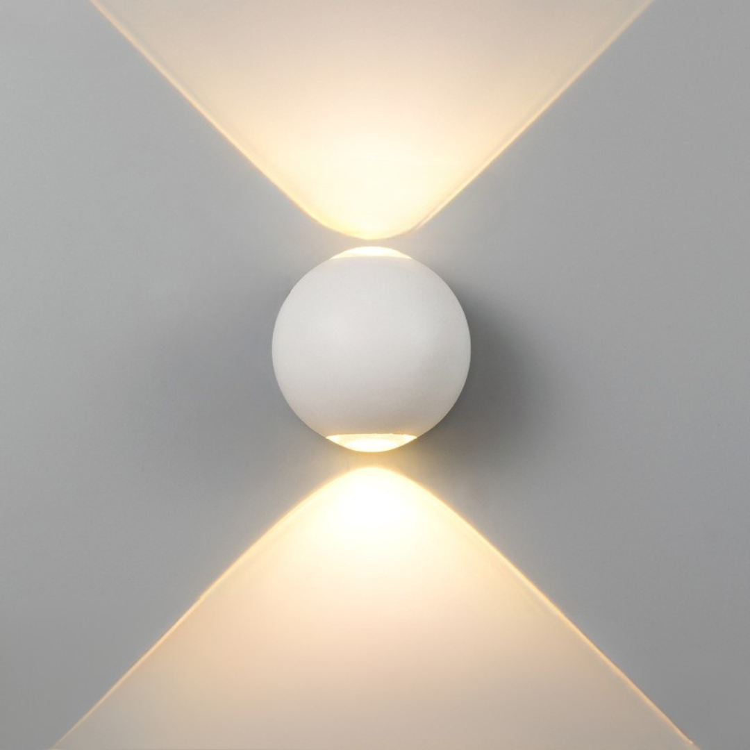 Sareni - Lámpara de Pared de Aluminio LED en Forma de Bola - Aplique Pared Moderno IP65 para Interiores y Exteriores