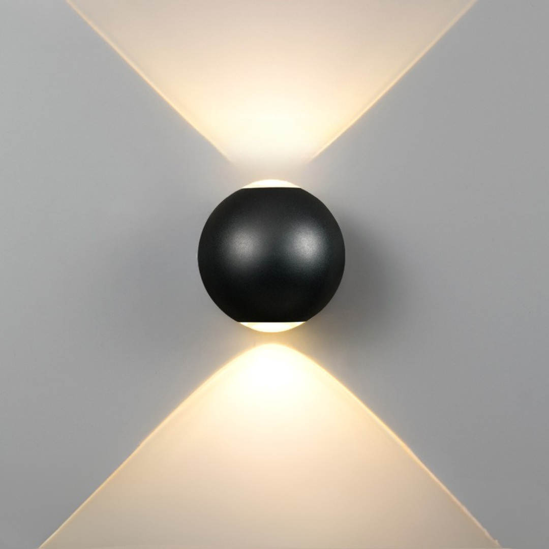 Sareni - Lámpara de Pared de Aluminio LED en Forma de Bola - Aplique Pared Moderno IP65 para Interiores y Exteriores