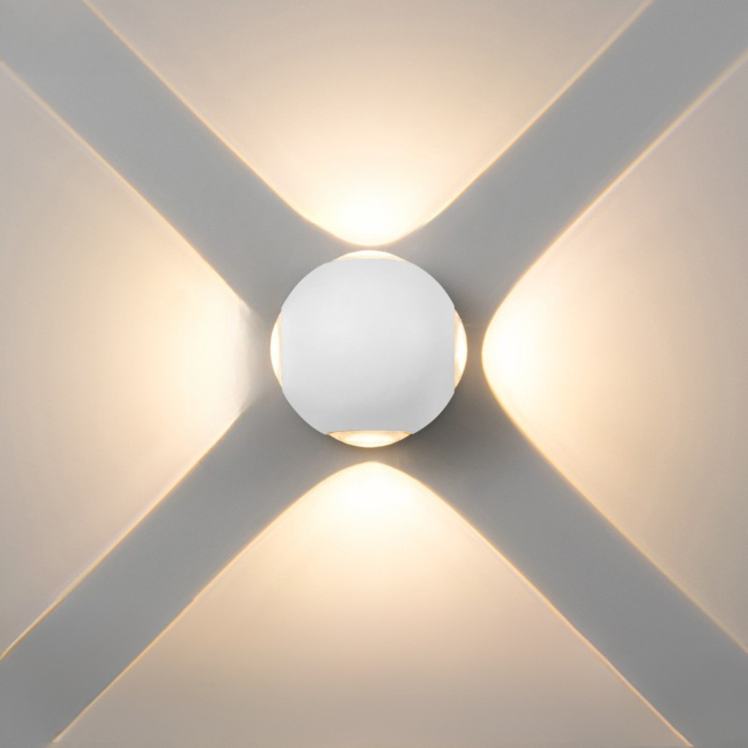 Sareni - Lámpara de Pared de Aluminio LED en Forma de Bola - Aplique Pared Moderno IP65 para Interiores y Exteriores