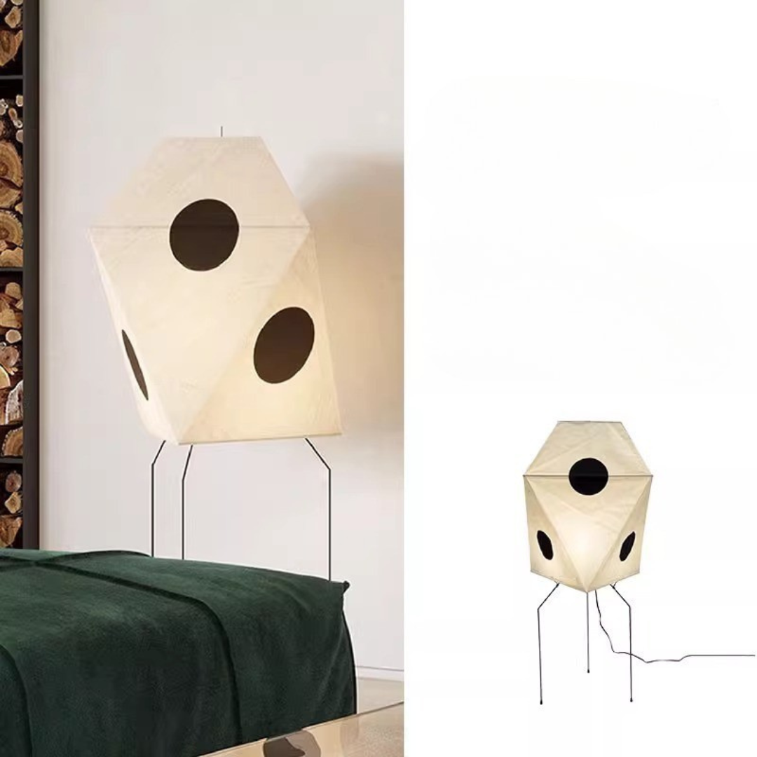 Vorny - Lámpara de Pie de Papel Japonés con Cuerpo Metálico – Diseño Elegante y Tranquilo