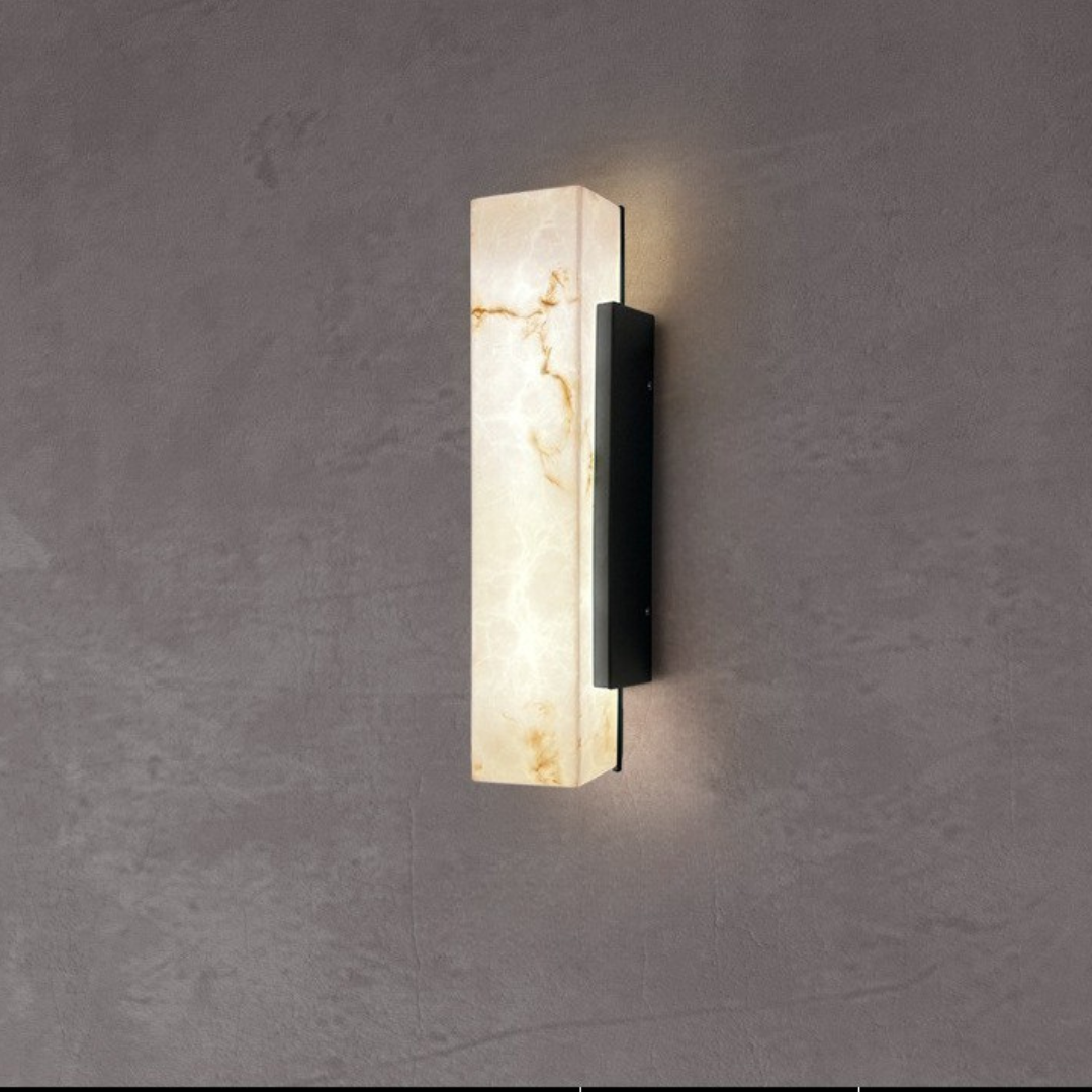 PiedraBrillante - Lámpara de Pared Lujo Chic Exterior de Mármol IP65 Astroclaro