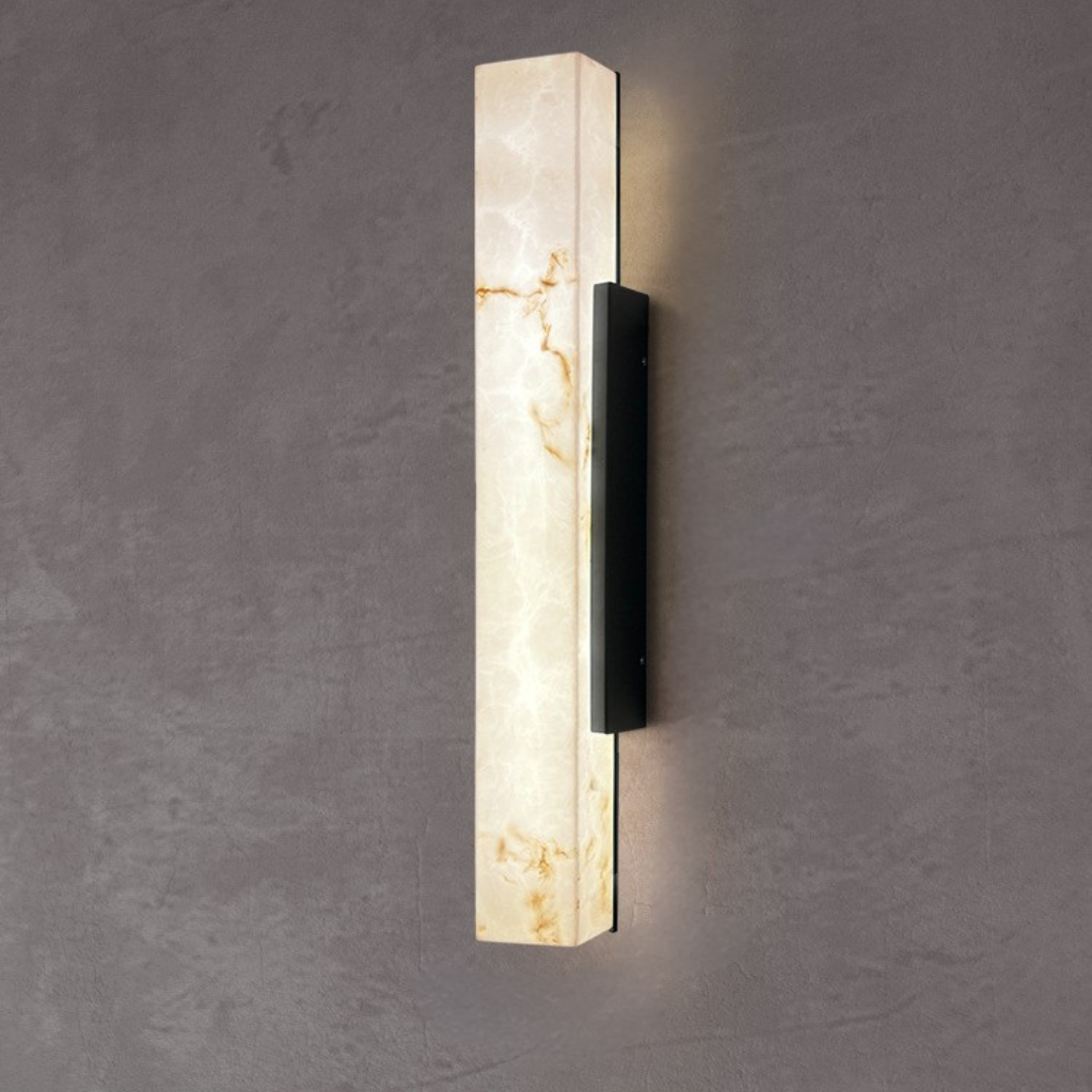 PiedraBrillante - Lámpara de Pared Lujo Chic Exterior de Mármol IP65 Astroclaro