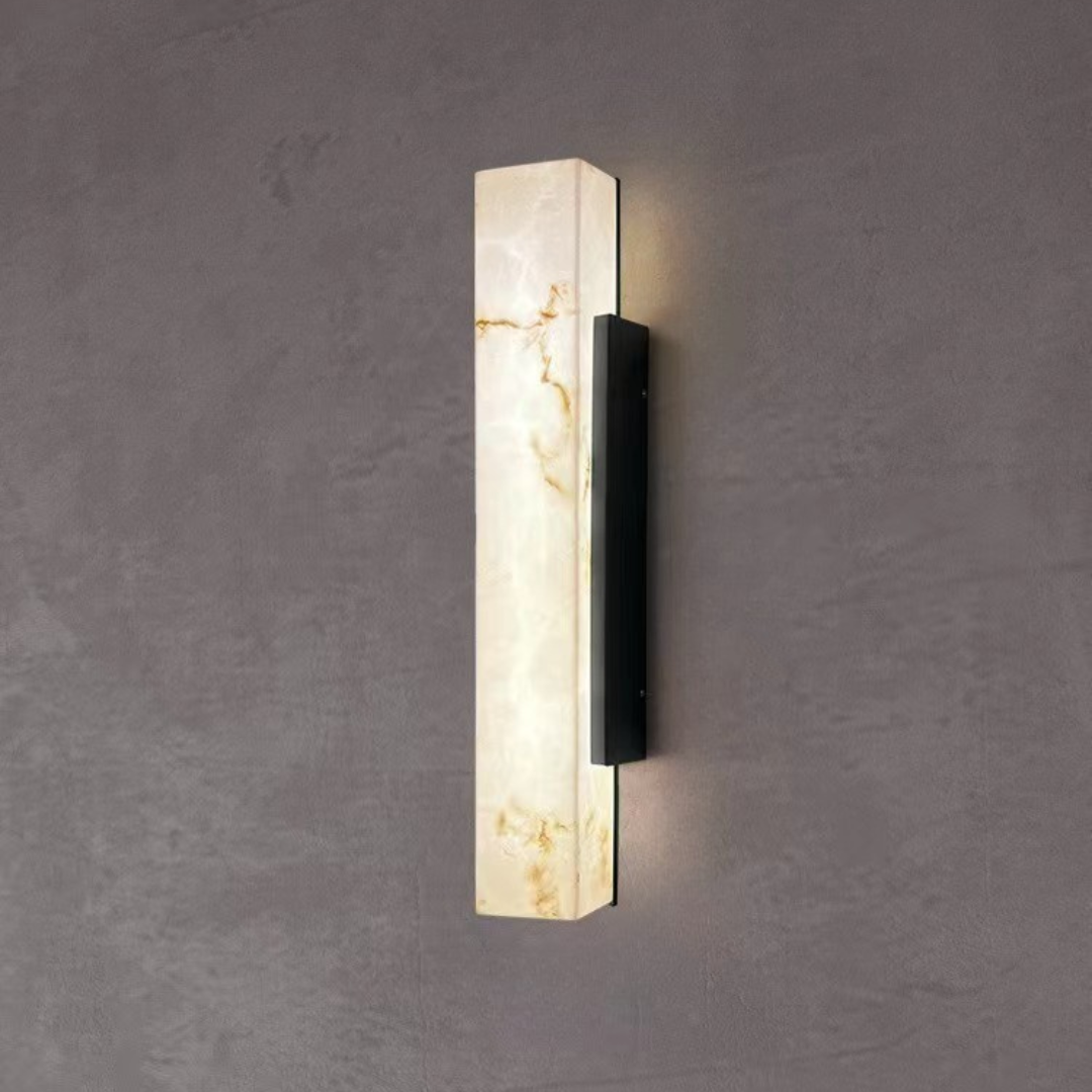 PiedraBrillante - Lámpara de Pared Lujo Chic Exterior de Mármol IP65 Astroclaro
