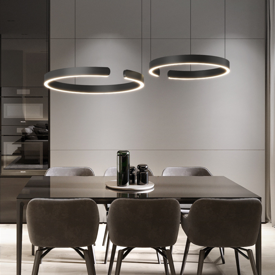 Veda - Lámpara Colgante LED Moderna Circular de Metal para Techo – Iluminación Sofisticada para Interiores Minimalistas