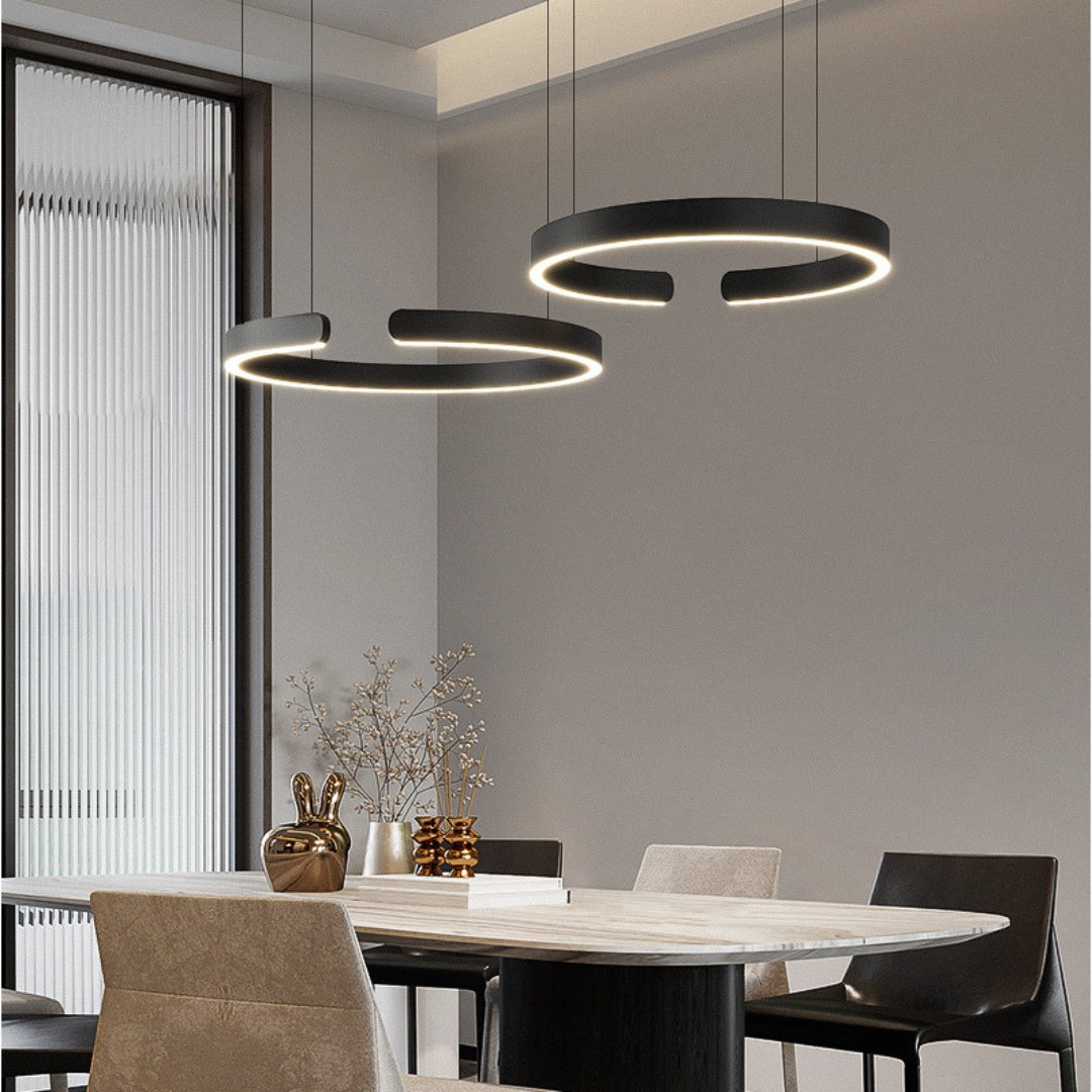 Veda - Lámpara Colgante LED Moderna Circular de Metal para Techo – Iluminación Sofisticada para Interiores Minimalistas
