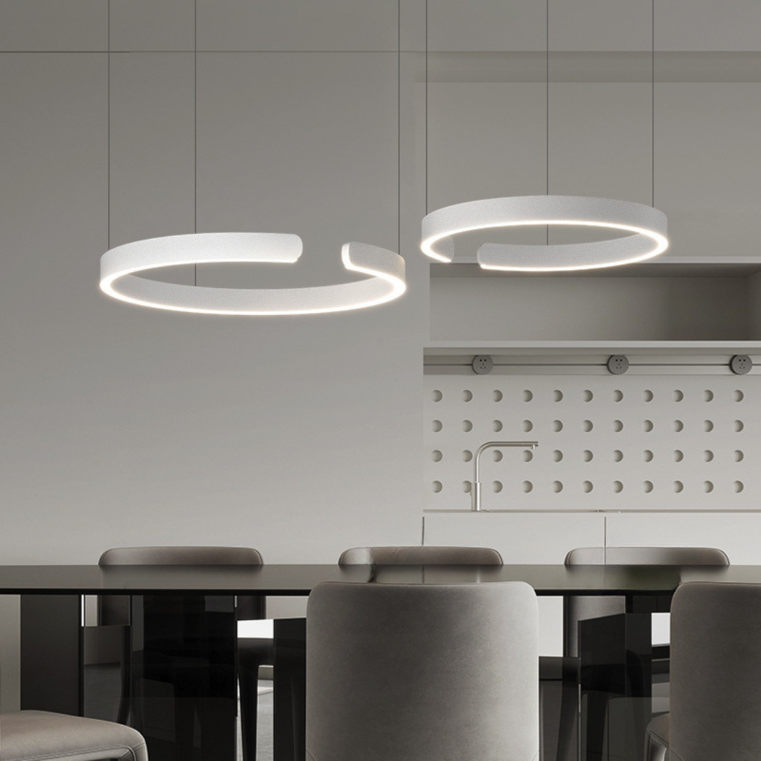 Veda - Lámpara Colgante LED Moderna Circular de Metal para Techo – Iluminación Sofisticada para Interiores Minimalistas