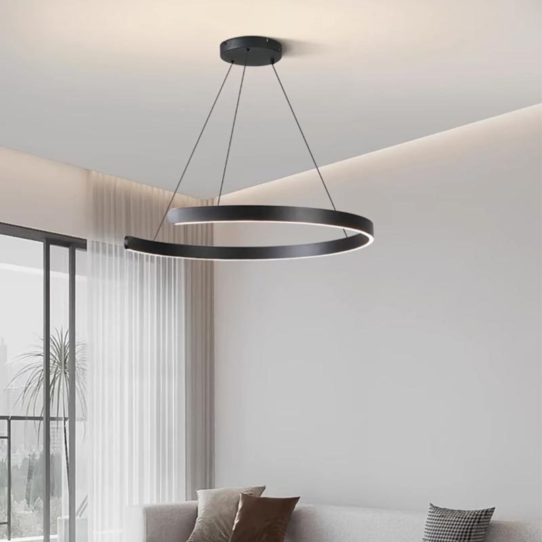 Veda - Lámpara Colgante LED Moderna Circular de Metal para Techo – Iluminación Sofisticada para Interiores Minimalistas