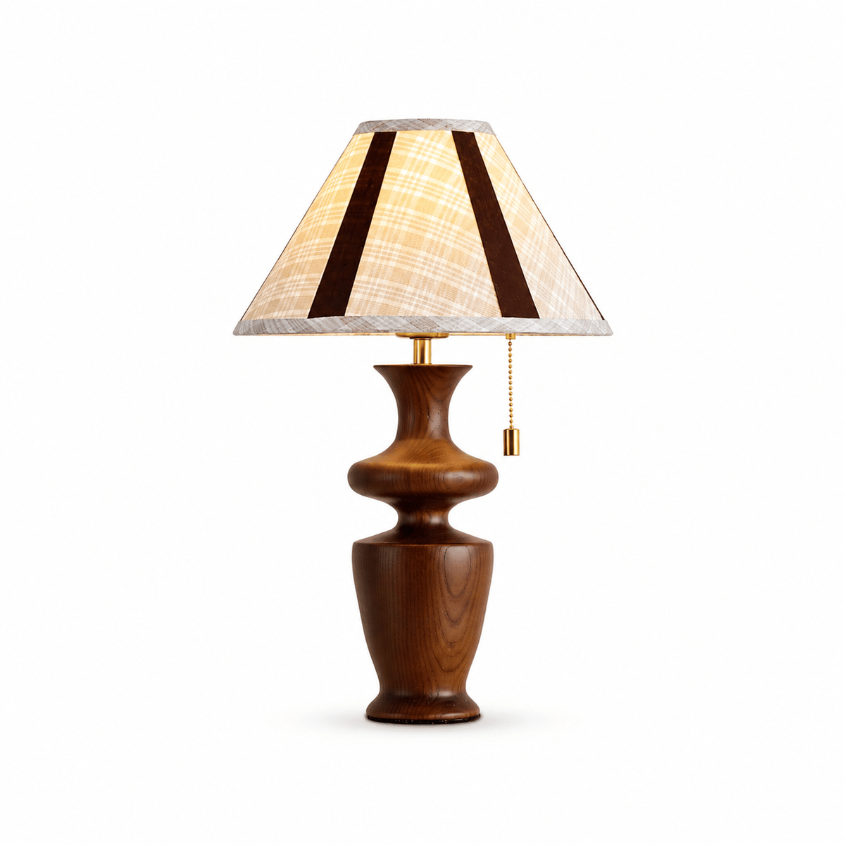 Lámpara de mesa de madera torneada Rustela – vista principal