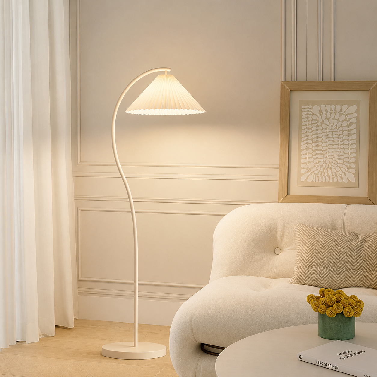 Erial - Lámpara de Pie LED Moderna con Diseño Plegable y Luz Regulable – Ideal para Hogar y Oficina