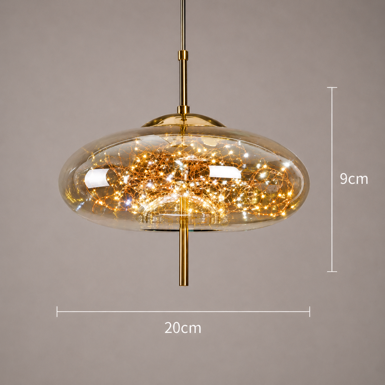 Arvía - Lámpara Colgante LED de Lujo Nórdica – Diseño Moderno en Cristal