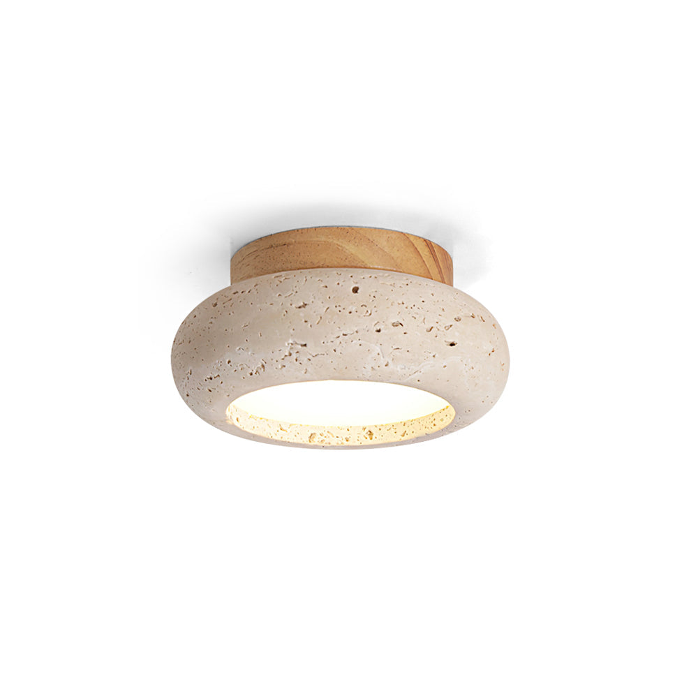 Plafón LED de travertino Gredina – vista principal