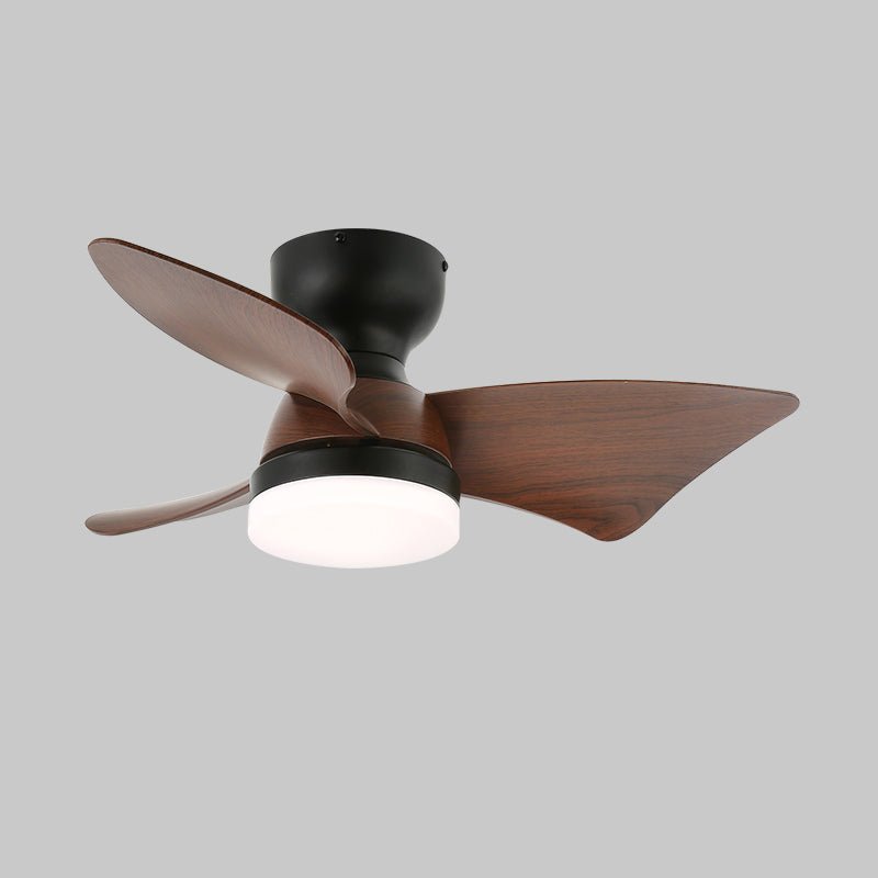 Ventilador de techo con luz Lirena – nogal y negro