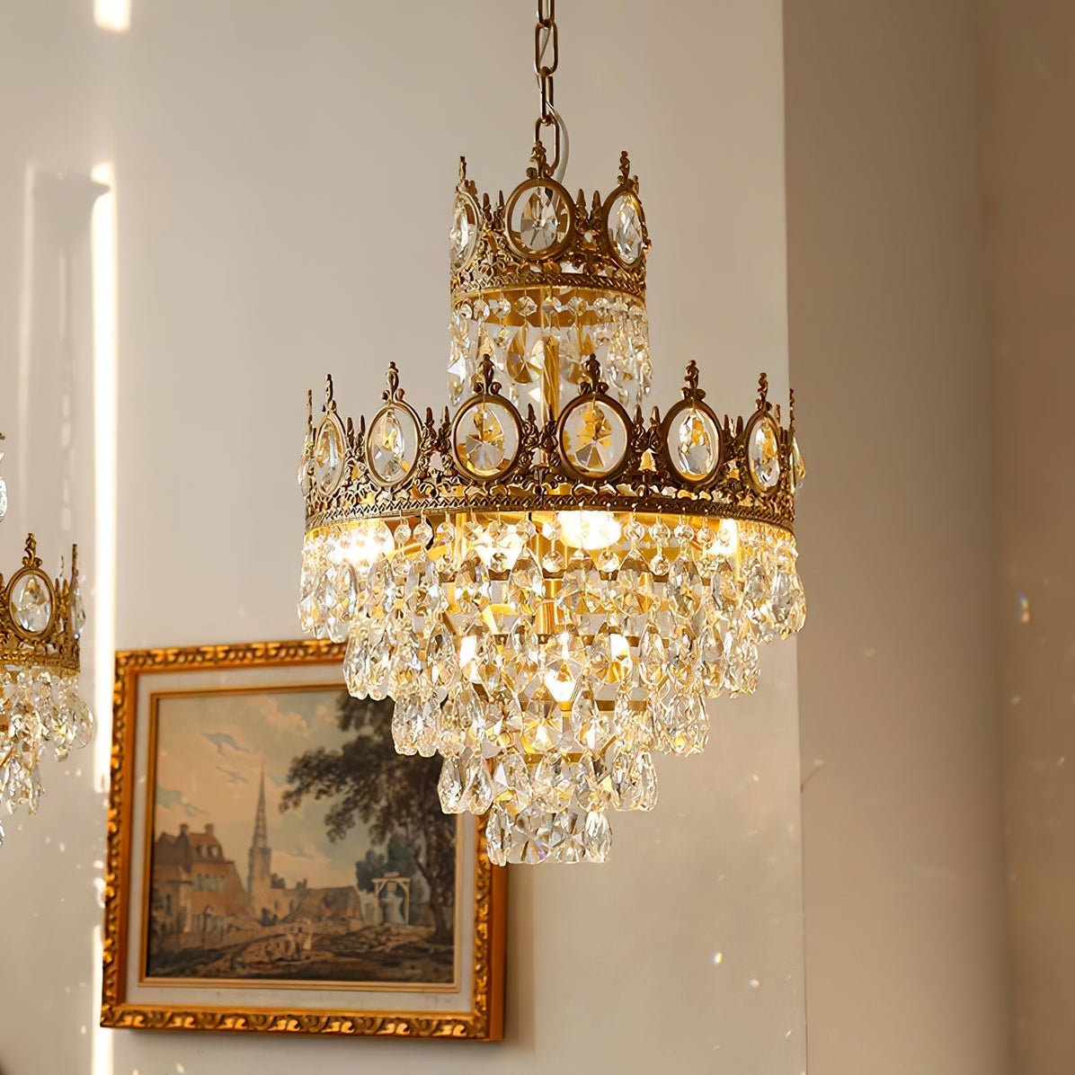 Candelabro de Cristal Vintage Hecho a Mano – Lámpara de Techo Elegante para Interiores 2