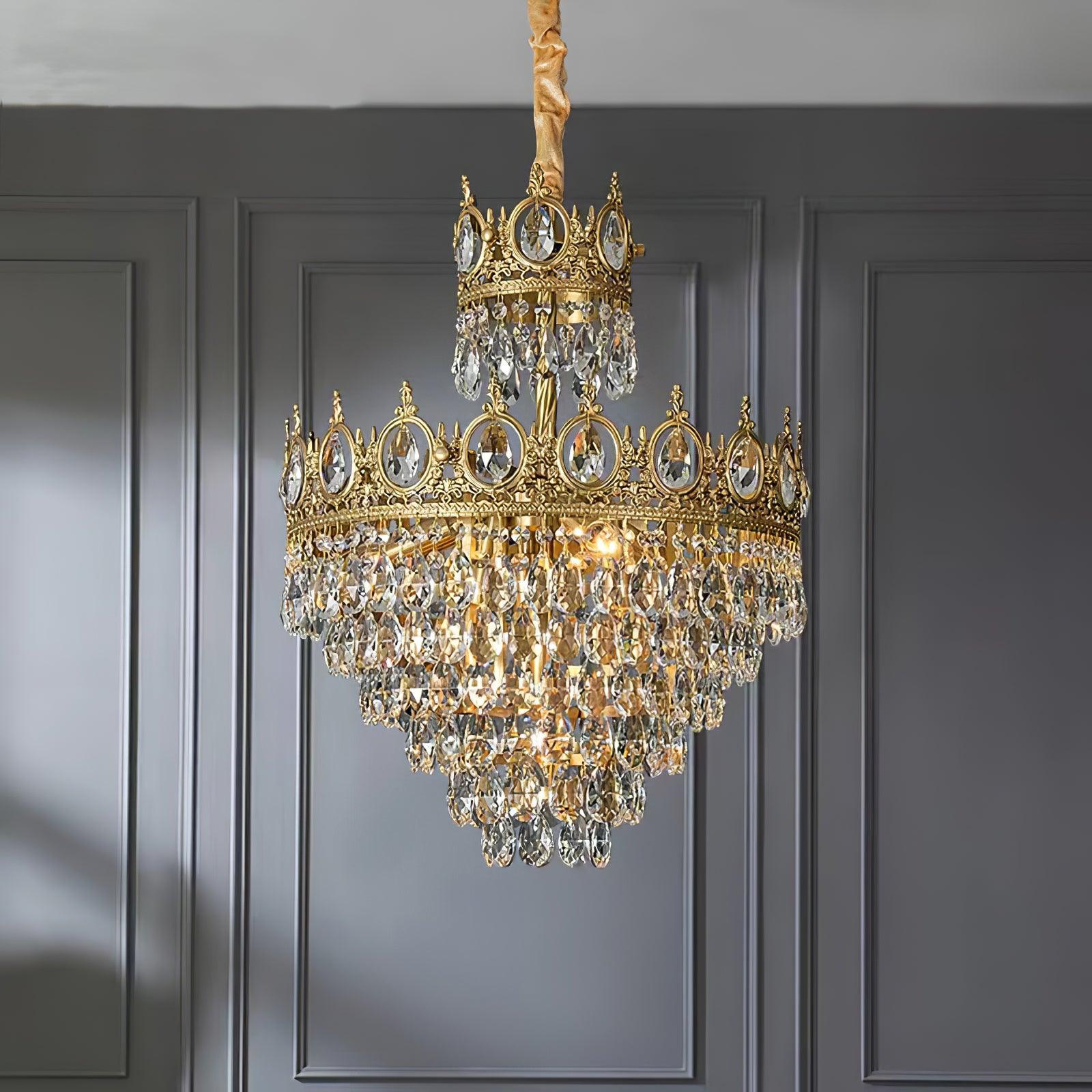 Candelabro de Cristal Vintage Hecho a Mano – Lámpara de Techo Elegante para Interiores 7