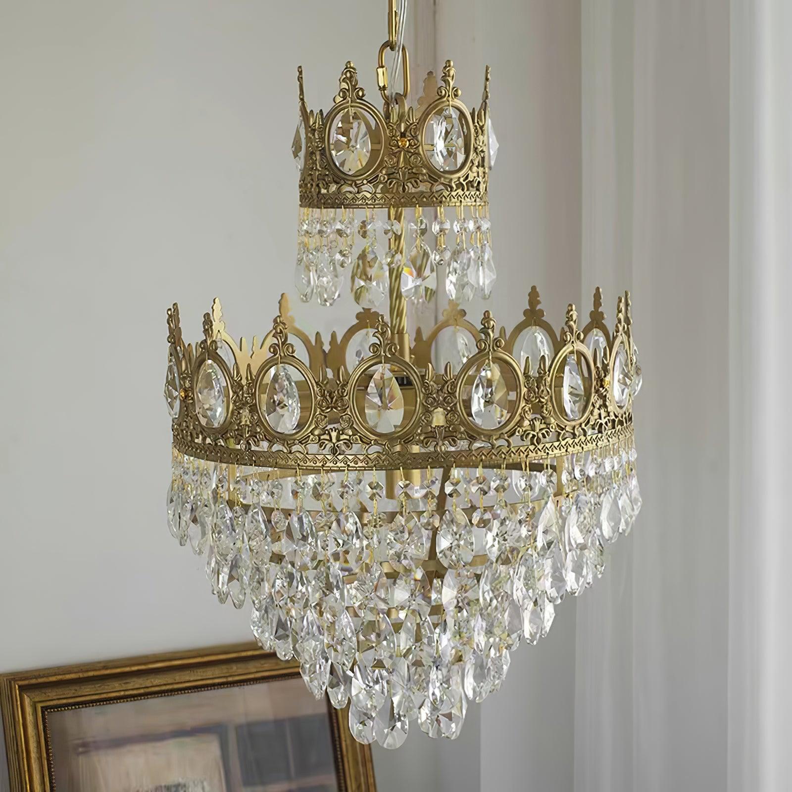 Candelabro de Cristal Vintage Hecho a Mano – Lámpara de Techo Elegante para Interiores 8