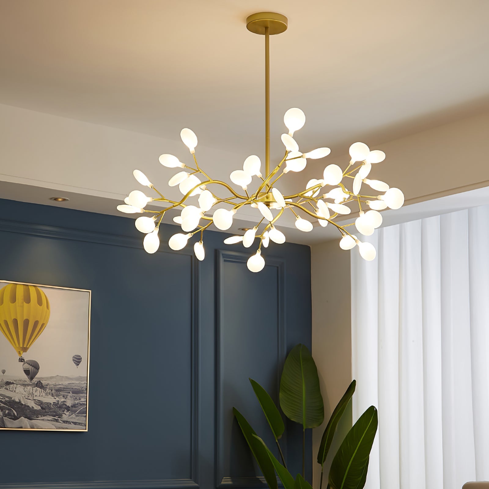 Chandeliers de Diseño Moderno con Forma de Satélite y Efecto Luciérnaga – Varios Tamaños Disponibles 2