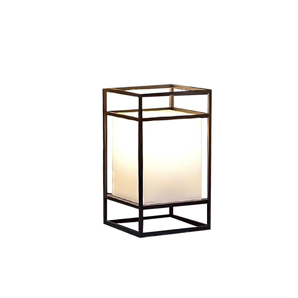 Candilo - Farol de Mesa para Exterior IP65 de Acero y Acrílico Blanco