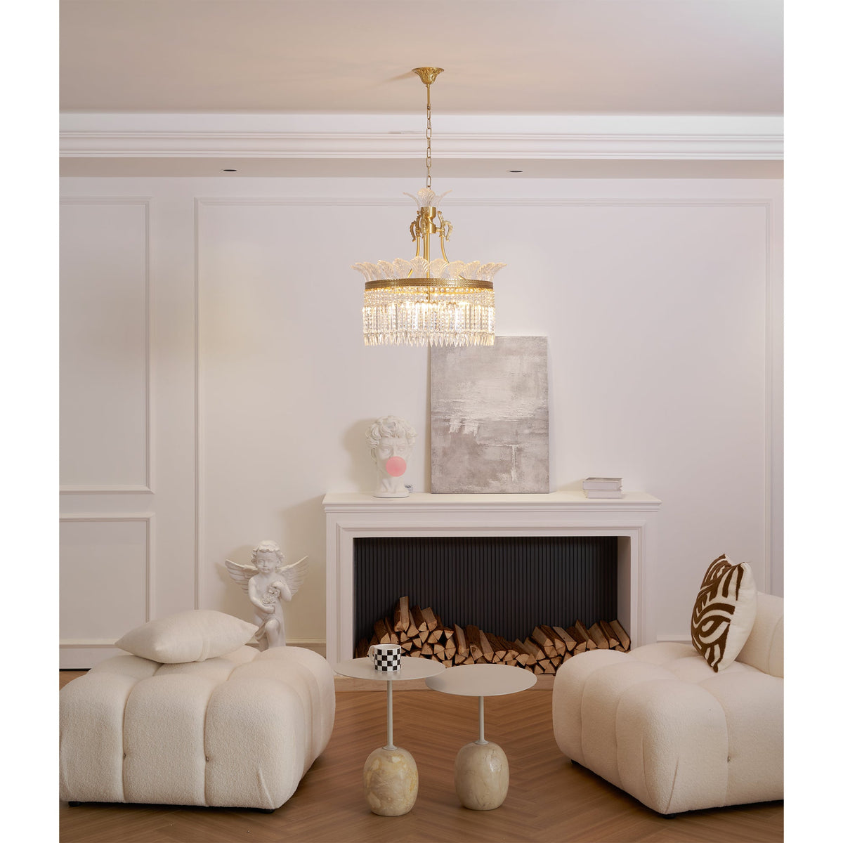 Lámpara de araña de cristal Alhaja en un comedor elegante – imagen 4
