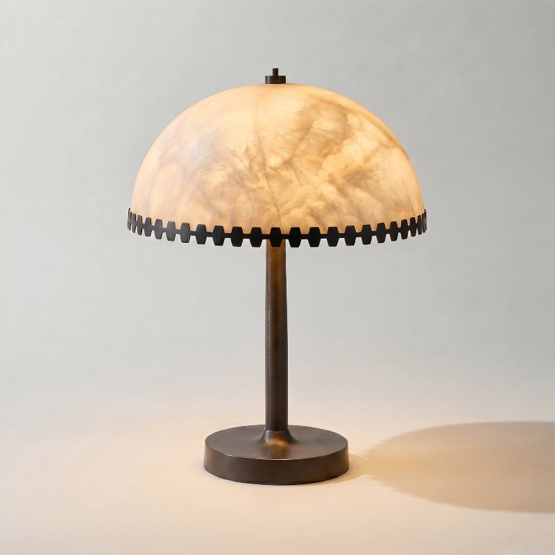 Lámpara de mesa de alabastro Velalba en un salón clásico – imagen 2