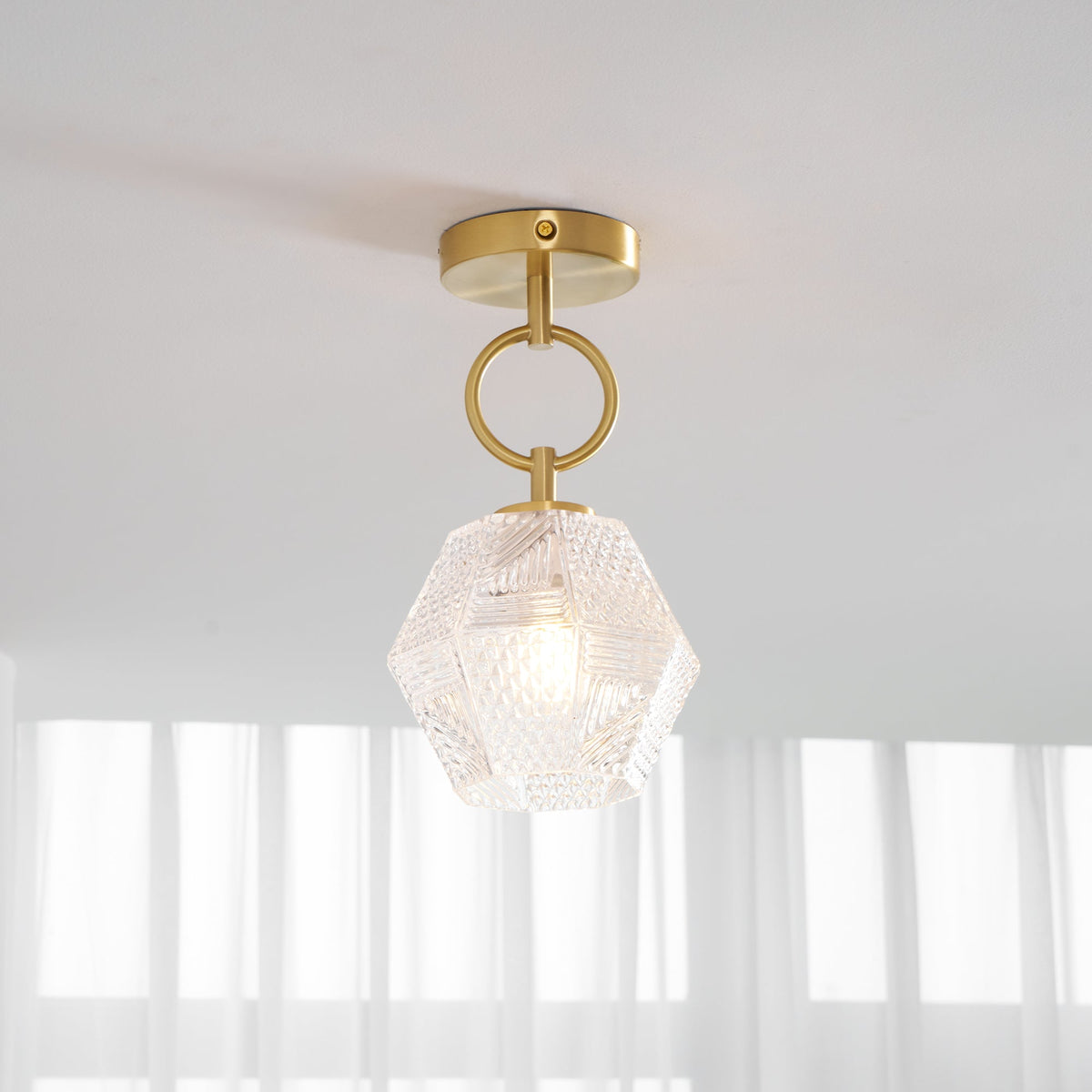 Lámpara de techo art déco Joyela en un dormitorio elegante – imagen 15