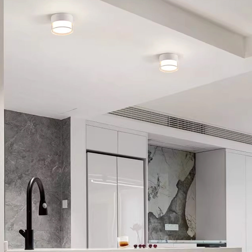 Downlights LED de Techo Compactos en Blanco y Negro para Pasillos – Eficiencia Energética y Diseño Minimalista 2