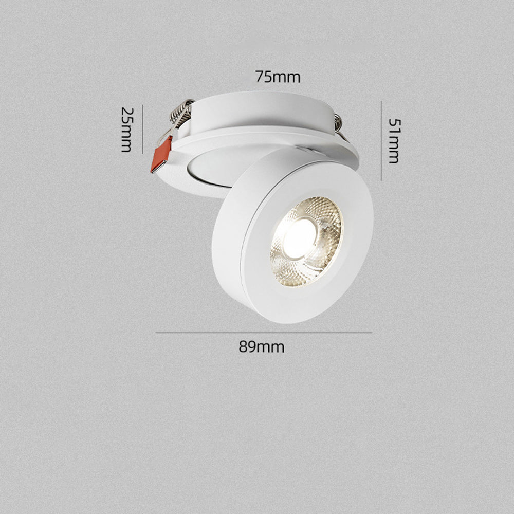 Downlights LED de Techo Redondos de Aluminio Ajustables 360° para Pasillos 6