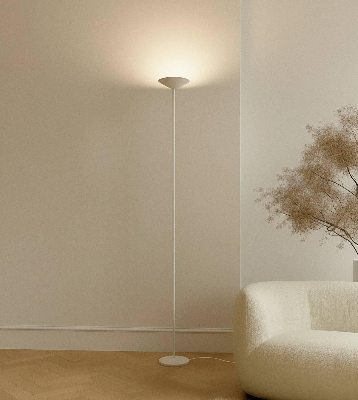 Rivora - Lámpara de Pie LED Regulable de Luz Indirecta de 180 cm