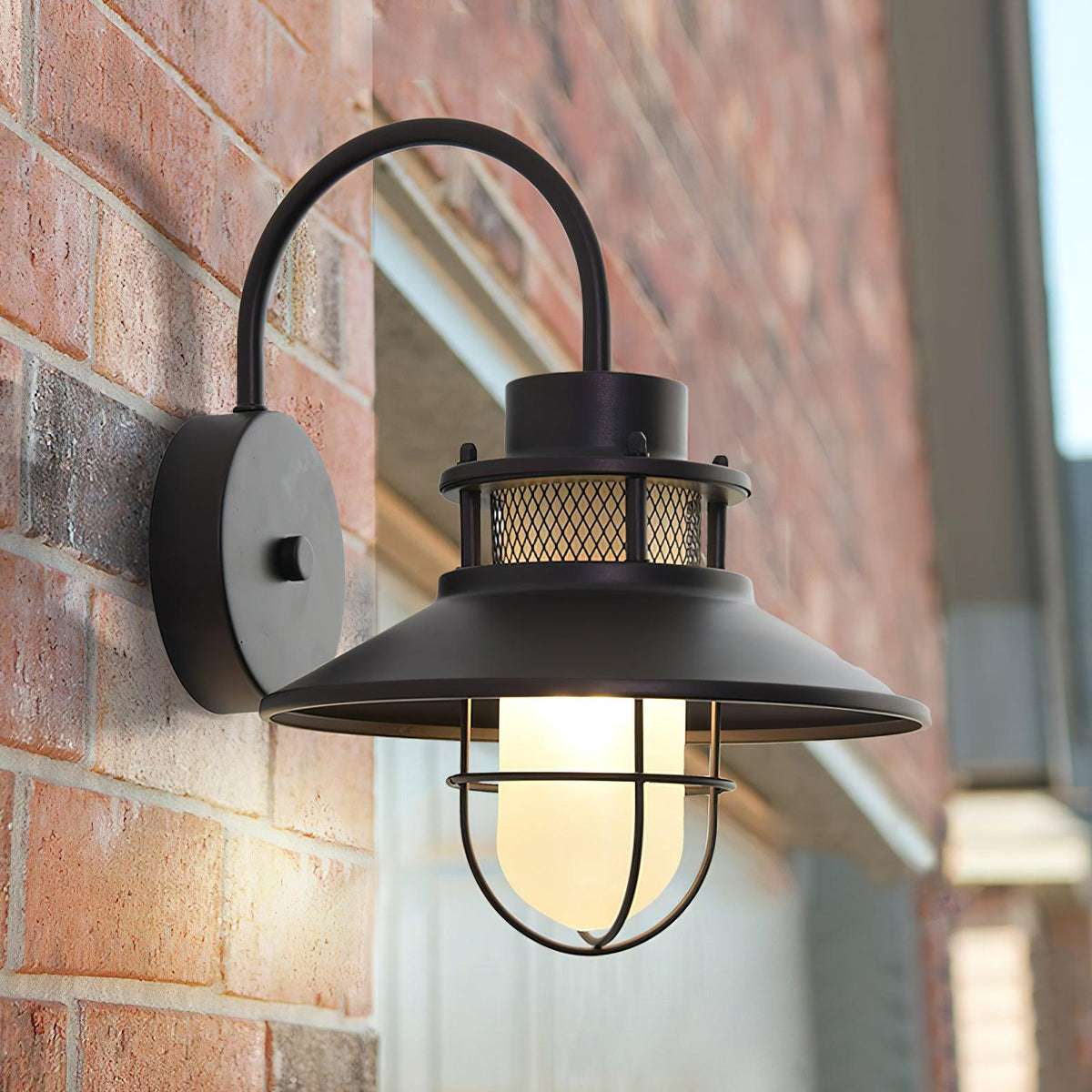 LuzTerra – Lámpara de Exterior Metal Negro Vintage Moderna y Resistente IP65