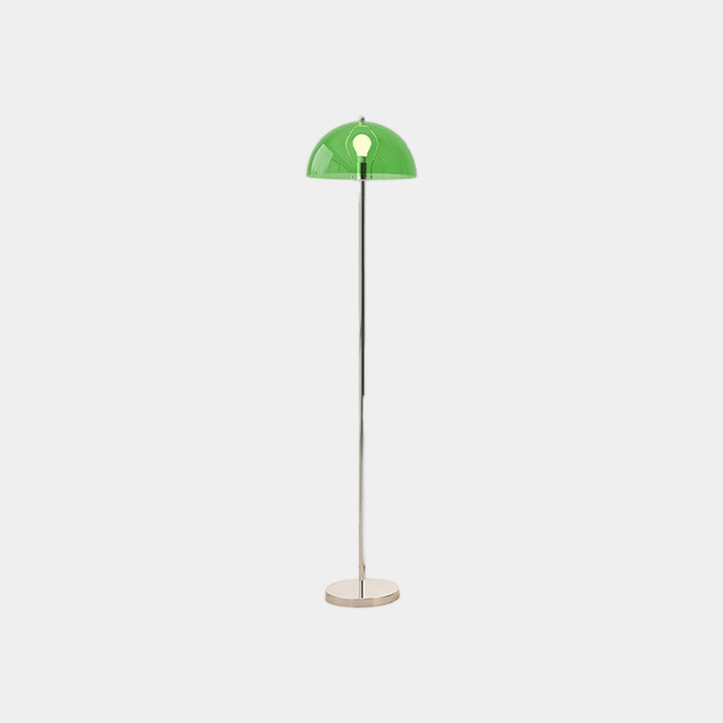 Lámpara de pie seta Setela – con cúpula acrílica verde