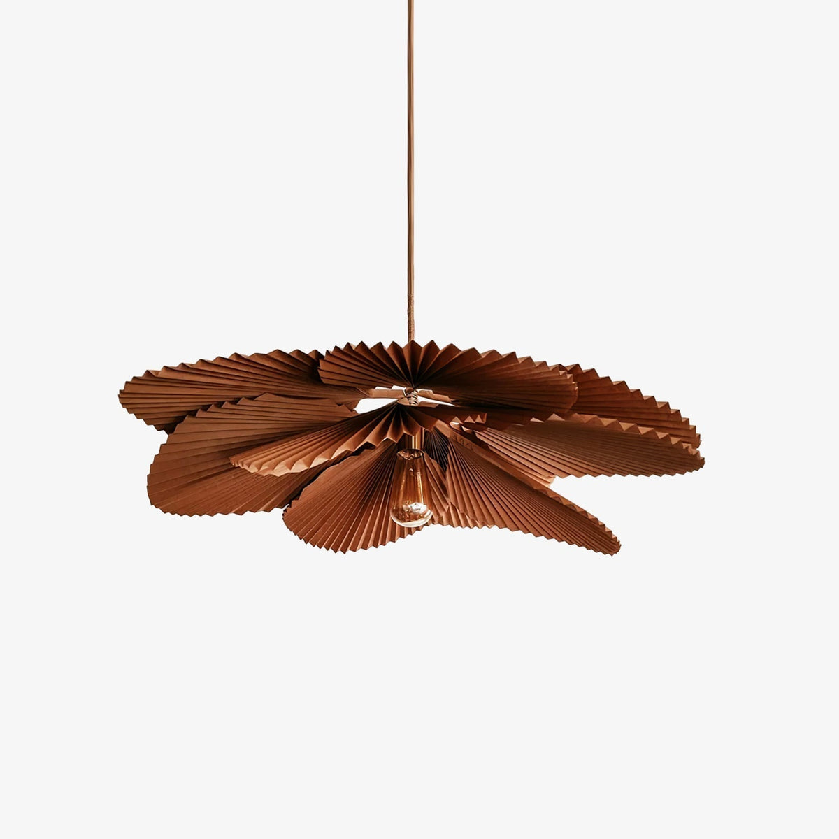Lámpara colgante flor de papel plisado Abanira – vista principal