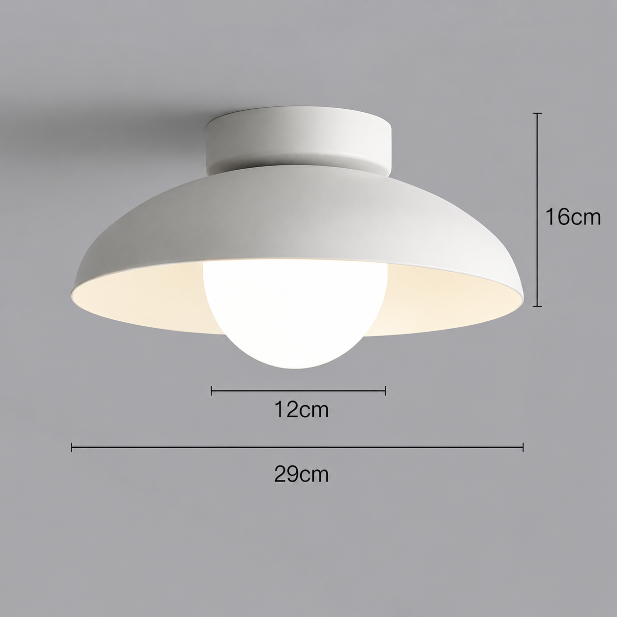 Fyrona - Lámpara de Techo Moderna y Sencilla de 29cm con Diseño Elegante
