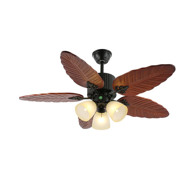 Ventilador de techo con luz Palmeral en un salón de estilo tropical – imagen 11
