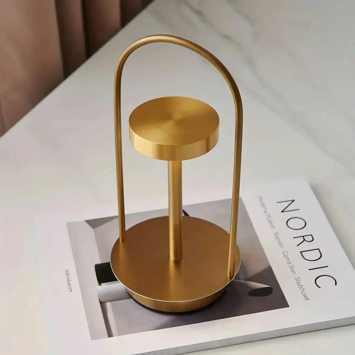 BrilloVintage - Lámpara de Mesa Retro Recargable