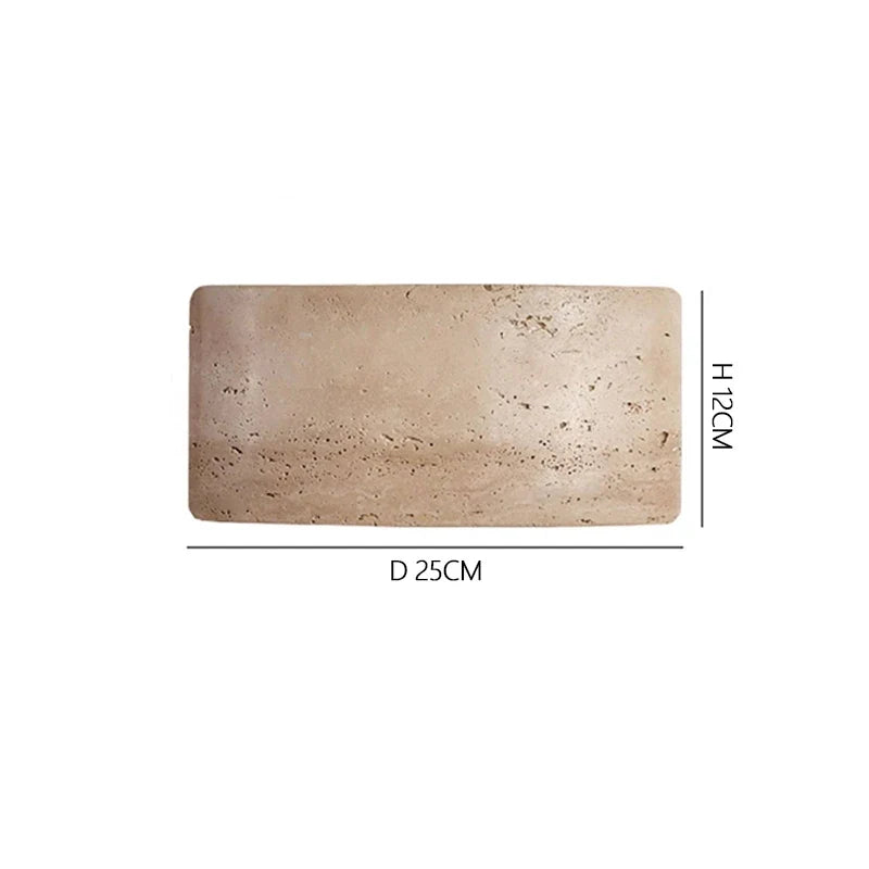 Aplique de pared exterior Xaroca de piedra natural – medidas del aplique
