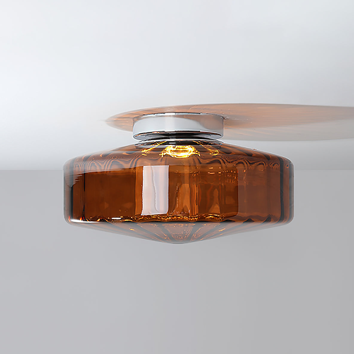 Plafón de cristal ondulado Ondalia en un recibidor acogedor – imagen 6