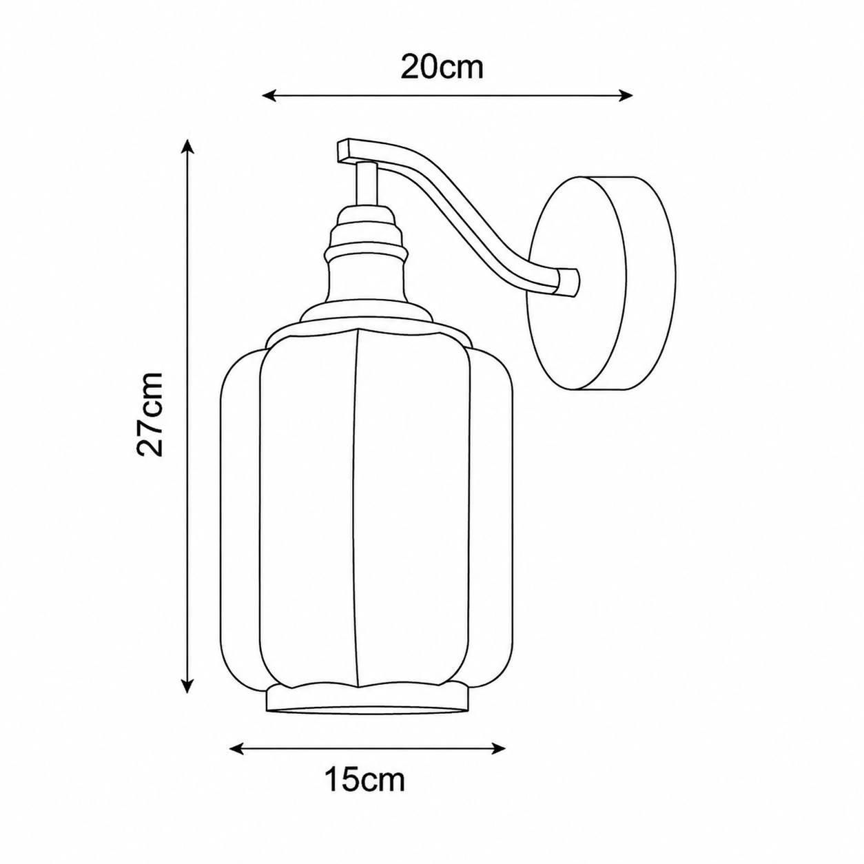 Helya - Lámpara de Pared de Bronce con Pantalla de Vidrio - Aplique Pared Ideal para Dormitorios y Comedores - Resistente a la Humedad