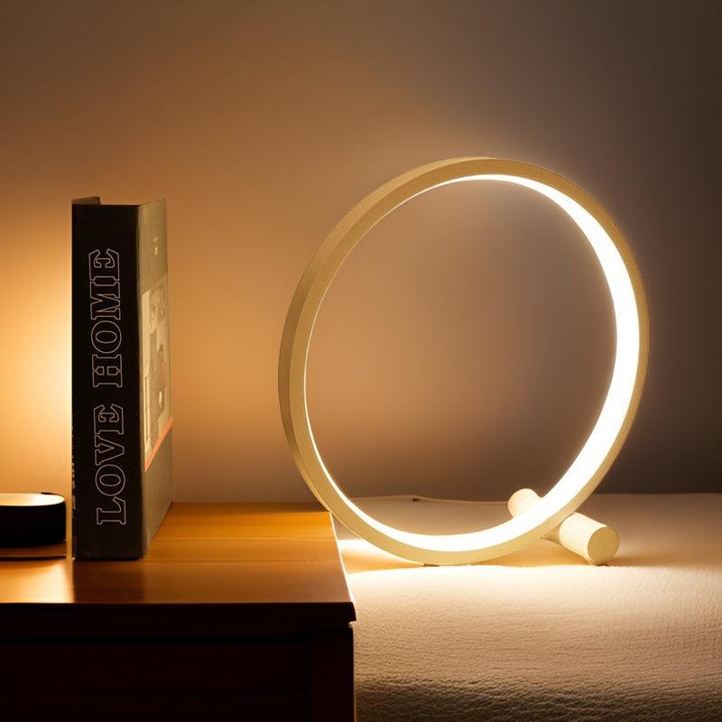 AuraCírculo - Lámpara de Mesa LED con Control Táctil
