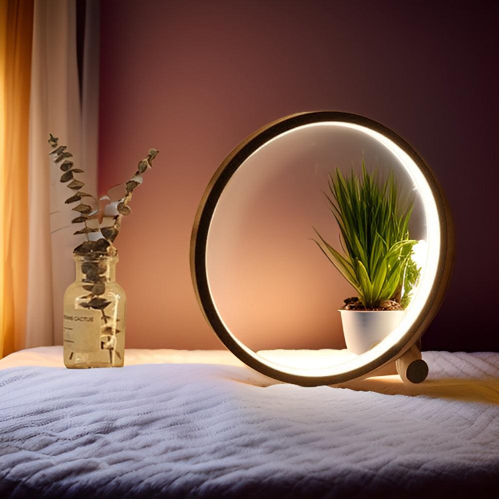 AuraCírculo - Lámpara de Mesa LED con Control Táctil