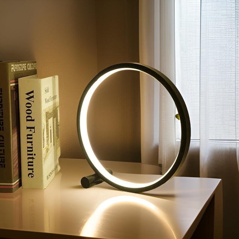 AuraCírculo - Lámpara de Mesa LED con Control Táctil