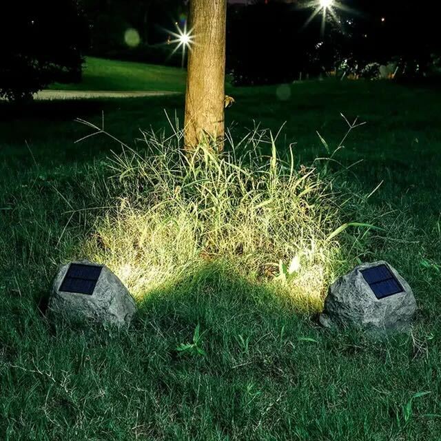 PiedraLuz Solar – Lámpara Exterior LED de Energía Solar