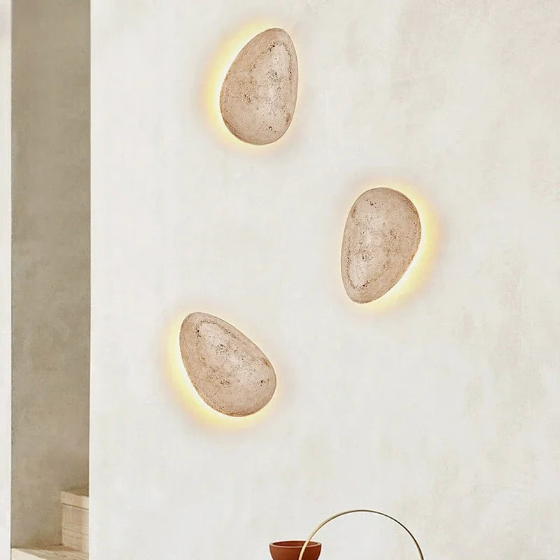 Iluminación de Pared para Exterior de Travertino Natural – Lámpara LED Creativa para Jardín y Balcón 3